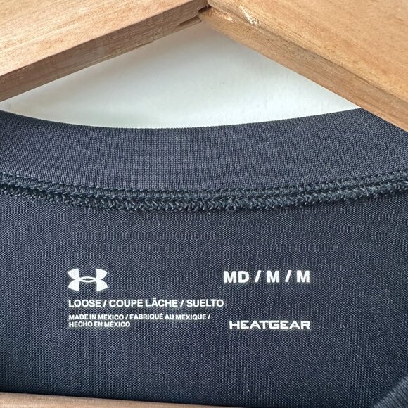 Under Armour Tactical HeatGear Short Sleeve Shirt Black Medium Loose Fit - Picture 3 of 5